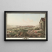 Vue of the City of Bienne by Nidau and the Île de Saint-Pierre with the Surroundings of Lake Bienne - Niklaus Sprüngli — framed artwork on a wall
