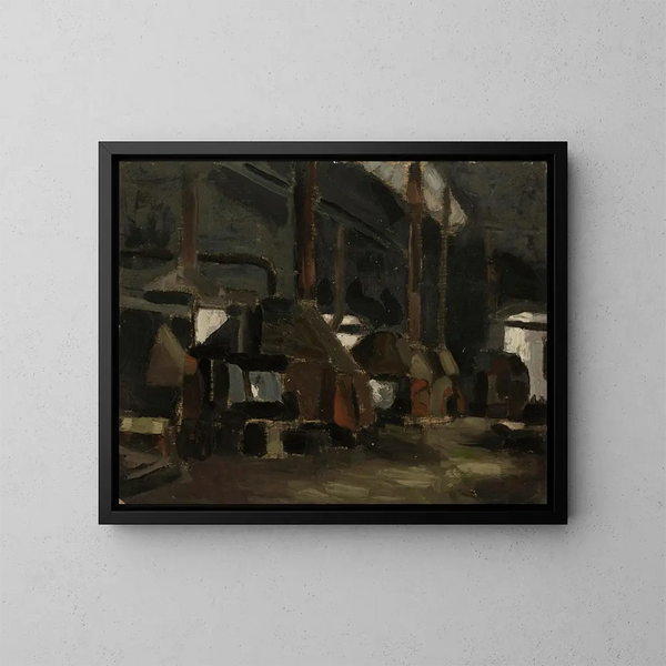 Binnen schilderij - Nikolai Triik — ingelijst kunstwerk aan de muur