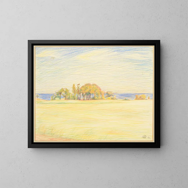 Landschap van Rutja - Nikolai Triik — ingelijst kunstwerk aan de muur