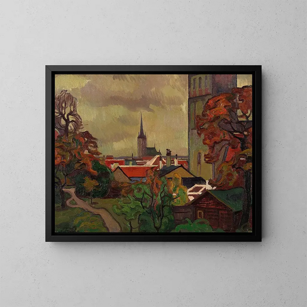 Vue sur Tallinn - Nikolai Triik — ingelijst kunstwerk aan de muur