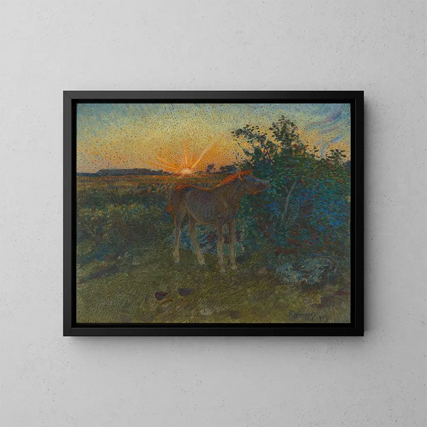 Paard - Nils Kreuger — ingelijst kunstwerk aan de muur