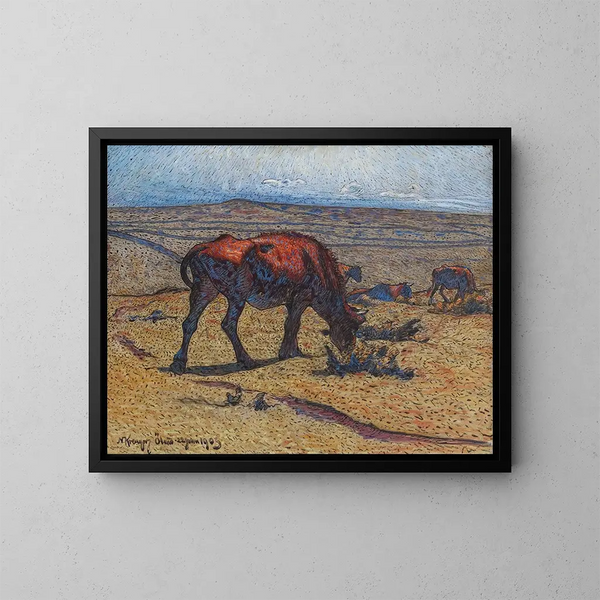 Heiffers - Nils Kreuger — ingelijst kunstwerk aan de muur