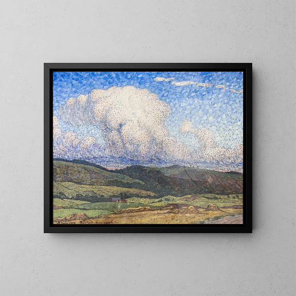 Zonnige Wolken - Nils Kreuger — ingelijst kunstwerk aan de muur