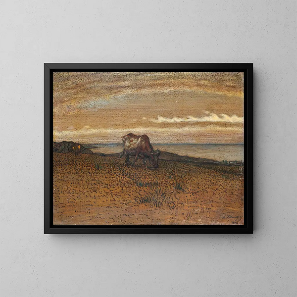 Prairie aan de rand van de zee - Nils Kreuger — ingelijst kunstwerk aan de muur