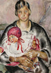 Moeder met kind - Nina Aleksandrowicz — weergave van het kunstwerk