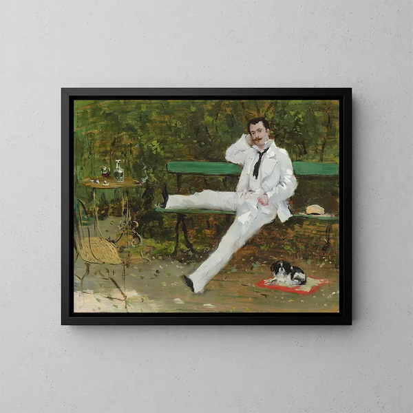 In de tuin - Norbert Goeneutte — ingelijst kunstwerk aan de muur