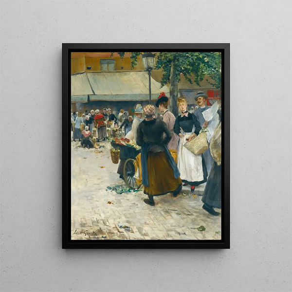 Norbert Goeneutte - Le Marche Des Halles Paris.webp