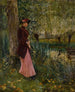 Nathalie Goeneutte, the artist's sister by a river - Norbert Goeneutte — artwork view