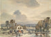 Landschap met koeien - Norman Alfred William Lindsay — weergave van het kunstwerk