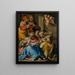 Heilige Familie met Heilige Anna-Catharina van Alexandrië en Heilige Maria-Magdalena - Nosadella Giovanni Francesco Bezzi — ingelijst kunstwerk aan de muur