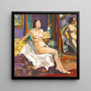 Nu assis devant un miroir - Sergei Ivanovich Lobanov