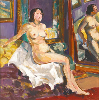 Nu assis devant un miroir - Sergei Ivanovich Lobanov