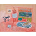 Reproductie van het schilderij van Nu dans l'Atelier Rouge de Vence - Raoul Dufy