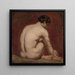 Mannelijke naakte knieënd kijkend van achteren - William Etty — ingelijst kunstwerk aan de muur