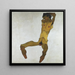 Nu mannelijk zittend zelfportret - Egon Schiele — ingelijst kunstwerk aan de muur