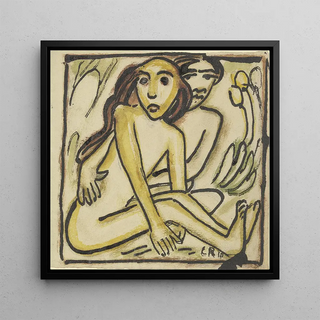Nus d'un couple assis - Christian Rohlfs