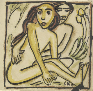 Nus d'un couple assis - Christian Rohlfs
