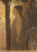 Figure devant un arbre - Odilon Redon — weergave van het kunstwerk