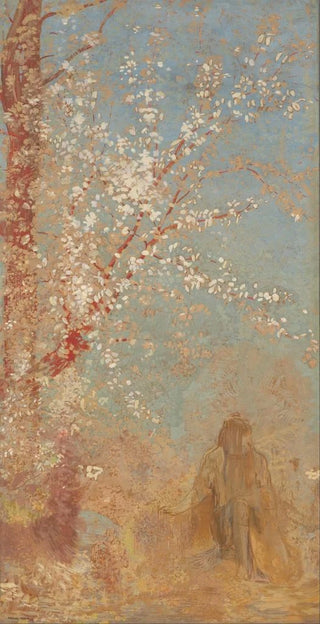 Odilon Redon - Figure under a blossoming tree.webp