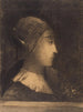 Profil van een rechte vrouw - Odilon Redon — weergave van het kunstwerk