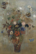 Natuurmoeite met bloemen - Odilon Redon — weergave van het kunstwerk