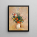 Bloemenvaas op roze achtergrond - Odilon Redon — ingelijst kunstwerk aan de muur