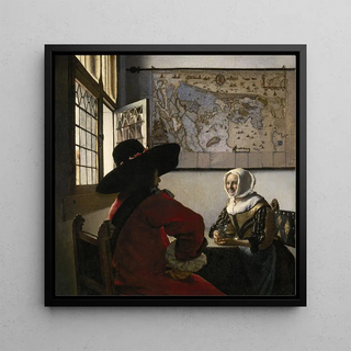 Officier et fille riant - Johannes Vermeer