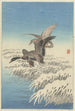 Duck Flight over Snowy Reeds - Ohara Koson — artwork view