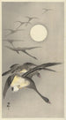 Geese under the full moon - Ohara Koson — artwork view