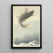 Carpe sautante - Ohara Koson — framed artwork on a wall