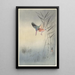 Kingfisher hunting fish - Ohara Koson — framed artwork on a wall