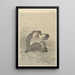 Monkey with Insect - Ohara Koson — framed artwork on a wall