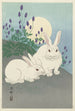 Real-life size painting of rabbits - Ohara Koson — artwork view