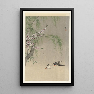 Ohara Koson - Swallows in flight.webp
