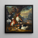 Vogels in een landschap - Pieter Casteels III — ingelijst kunstwerk aan de muur