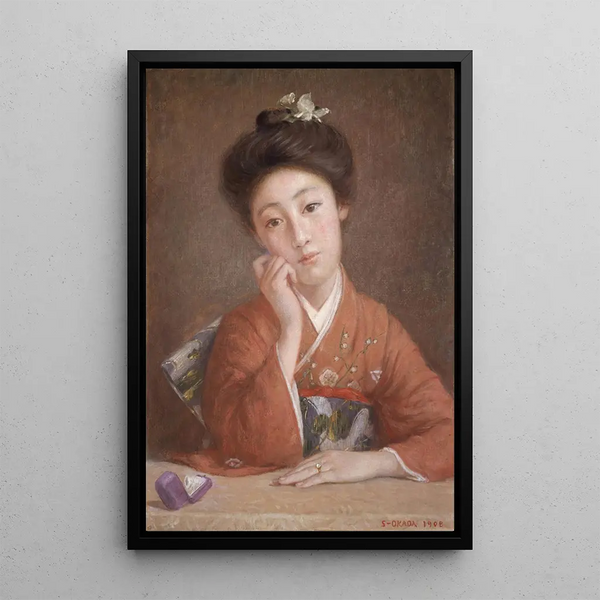 Okada Sabursuke - Woman Wearing a Diamond Ring Diamond no onna.webp