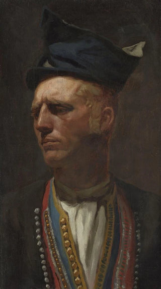Olaf Isaachsen - Portrait of a Farmer from Setesdal Study for Fight in an old Farm House.webp