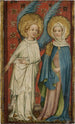 L'Ange et Marie-Madeleine au sépulcre - Oude meester van de garderobedeuren van Aken — weergave van het kunstwerk