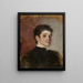 Self-portrait (conflict of case) - Olga Boznańska — framed artwork on a wall