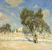 Olijfbomen bij Jeruzalem - Abraham Neuman — weergave van het kunstwerk