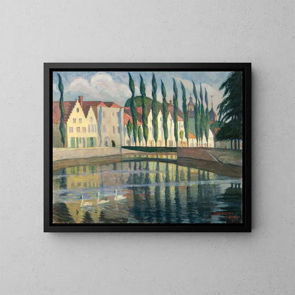 De Bruges - Olof Sager-Nelson — ingelijst kunstwerk aan de muur