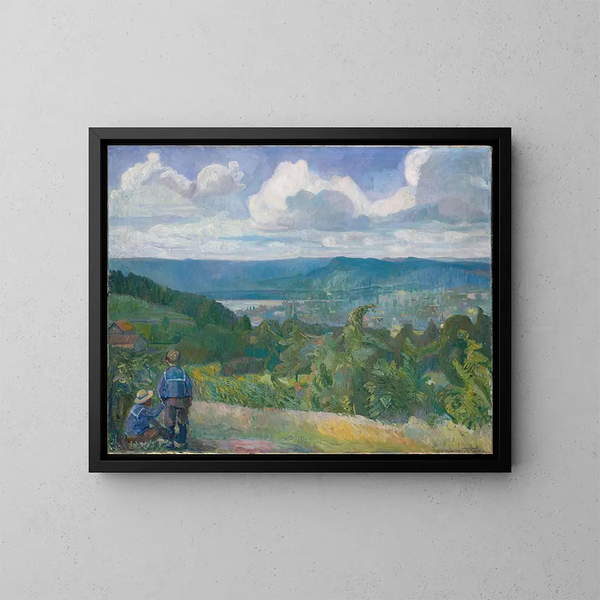 Vue de Kristianiadalen - Oluf Wold-Torne — ingelijst kunstwerk aan de muur