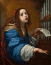 Sint Cecilia die orgel speelt - Onorio Marinari — weergave van het kunstwerk