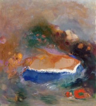 Ophélie avec un voile bleu dans l'eau - Odilon Redon