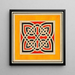 Celtic ornament schilderij - Elizabeth A Nedwill — ingelijst kunstwerk aan de muur