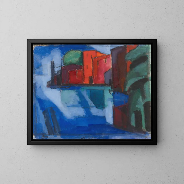 Vallée de Passaic au début du printemps - Oscar Bluemner — ingelijst kunstwerk aan de muur