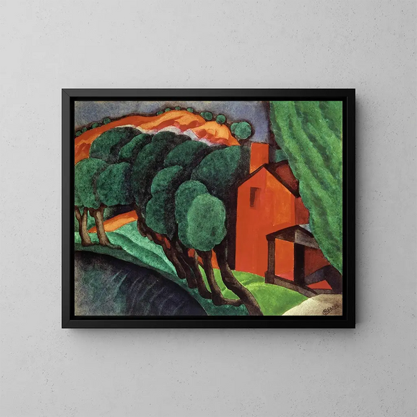 Nacht met licht - Oscar Bluemner — ingelijst kunstwerk aan de muur