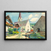 Kerk in Mieders in Tirol - Oskar Laske — ingelijst kunstwerk aan de muur
