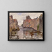 Kanaal in Dordrecht - Oskar Laske — ingelijst kunstwerk aan de muur