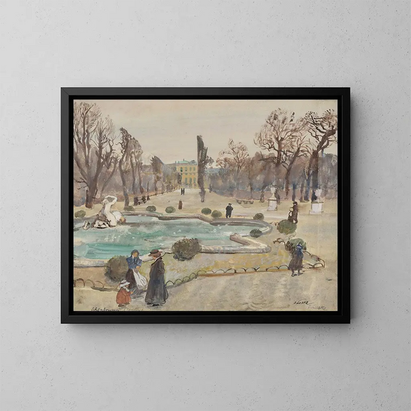 Winter in Schönbrunn - Oskar Laske — ingelijst kunstwerk aan de muur